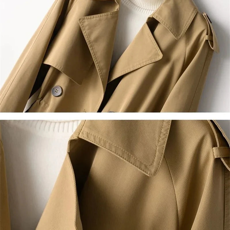 Trench-coat mi-long à double boutonnage  