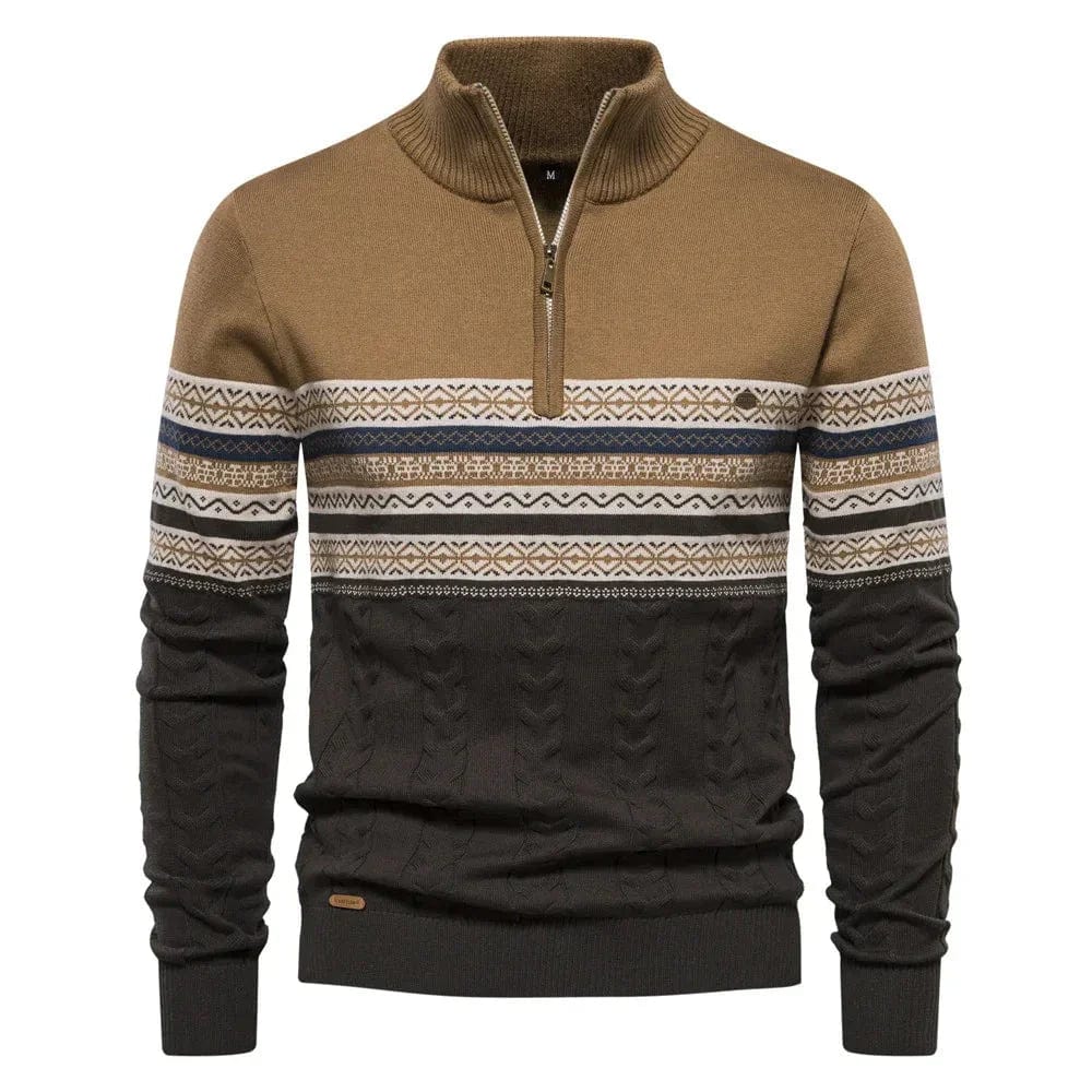 Pull zippé Lennox Fair Isle