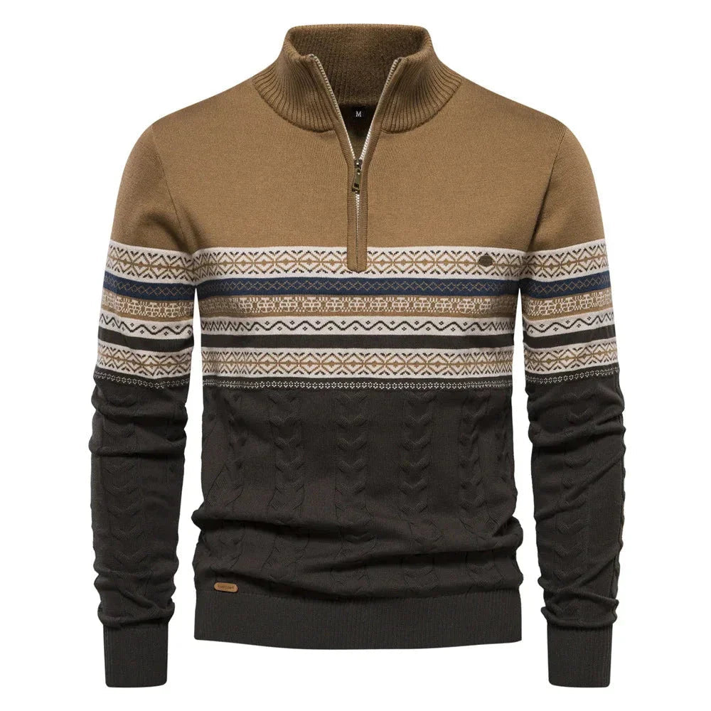 Henry™ - Pull demi-fermeture éclair Fair Isle stylé