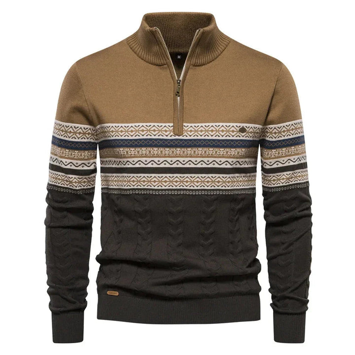 Henry™ - Pull demi-fermeture éclair Fair Isle stylé