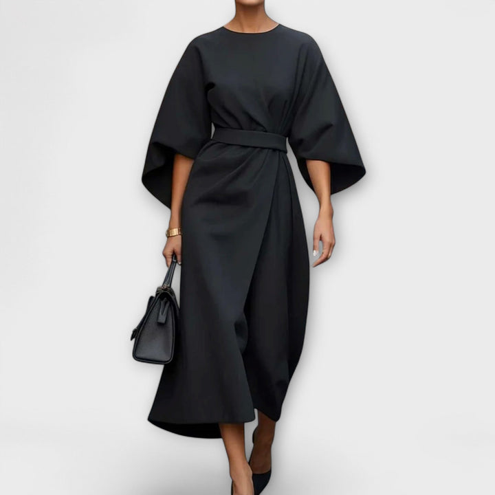 Sonia | Robe élégante avec manches et ceinture