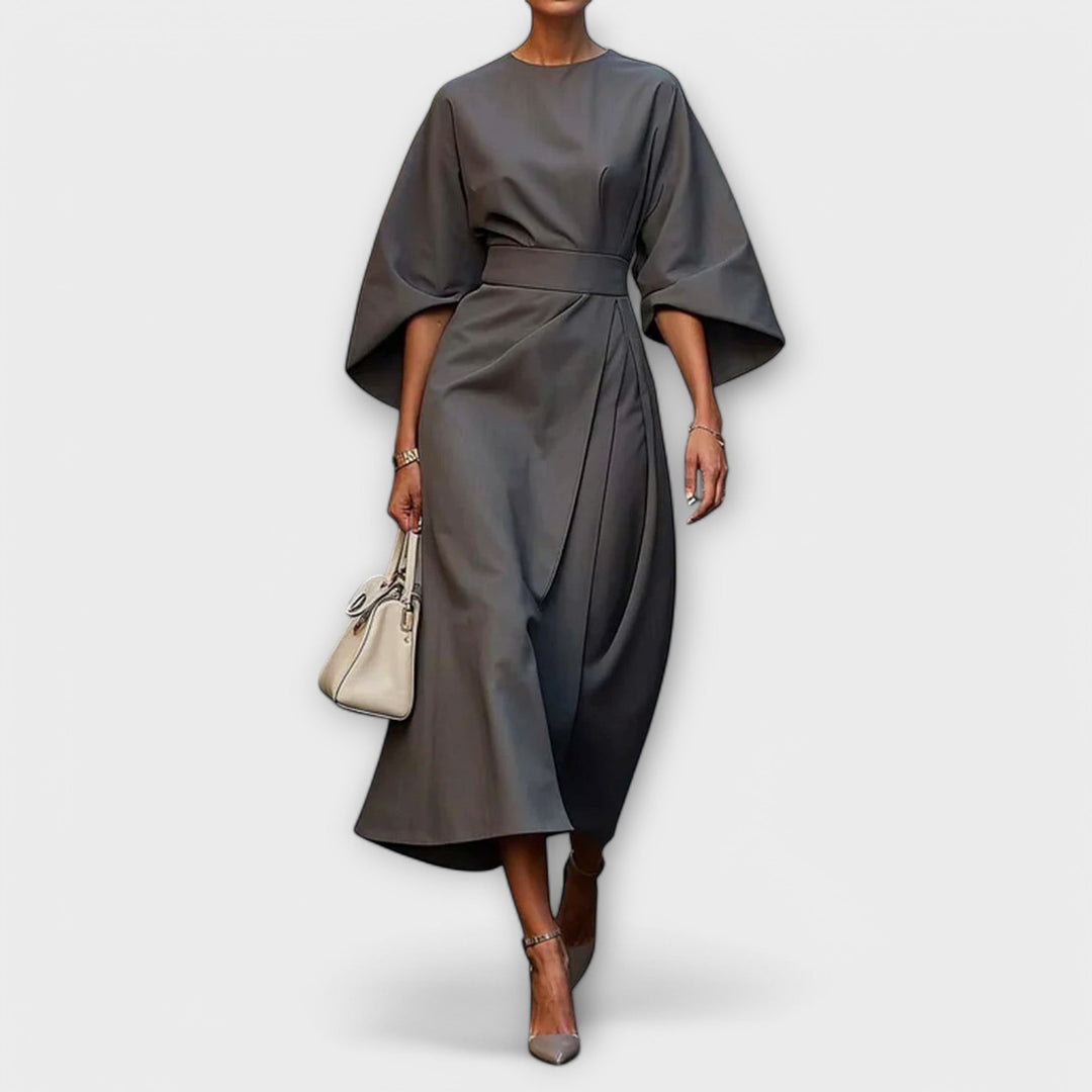 Sonia | Robe élégante avec manches et ceinture