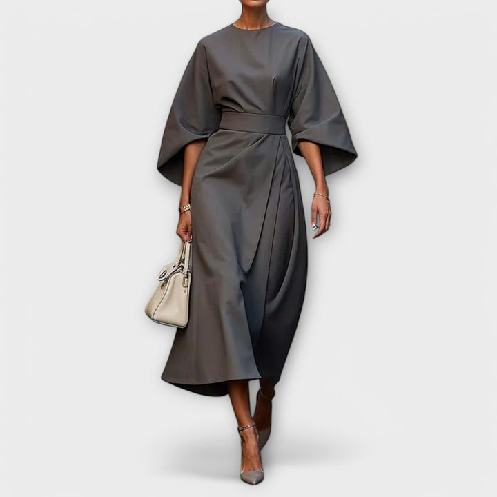 Sonia | Robe élégante avec manches et ceinture