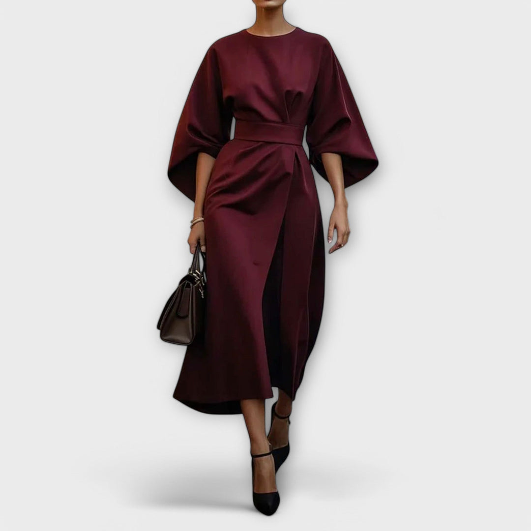 Sonia | Robe élégante avec manches et ceinture