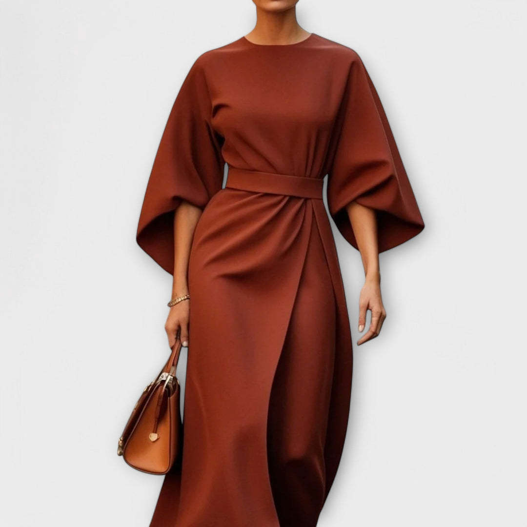 Sonia | Robe élégante avec manches et ceinture