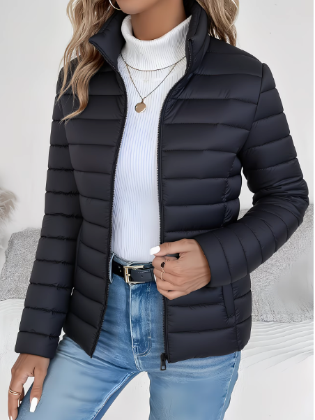 Women's Quilted Jacket Lightweight Puffer Full Zip Outerwear