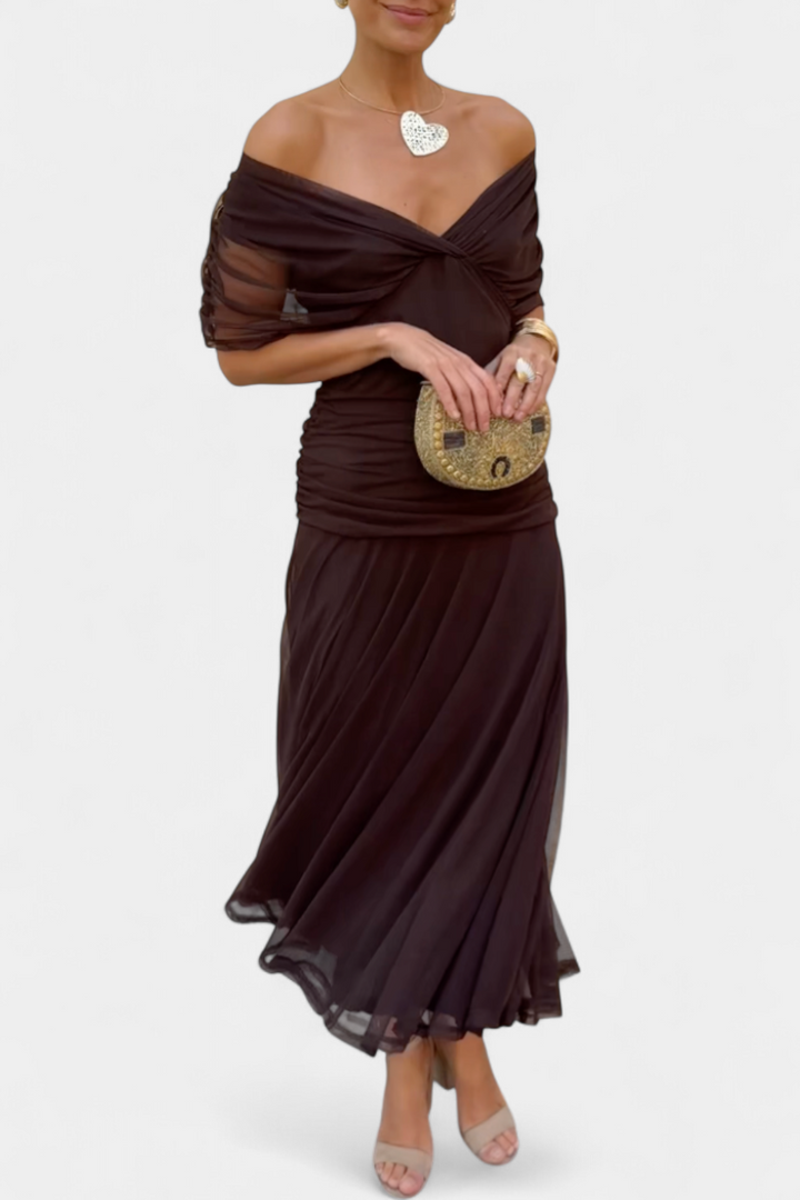 Alondra™ Robe longue fleurie avec col en V