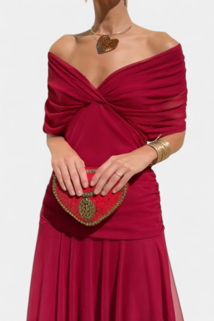 Alondra™ Robe longue fleurie avec col en V