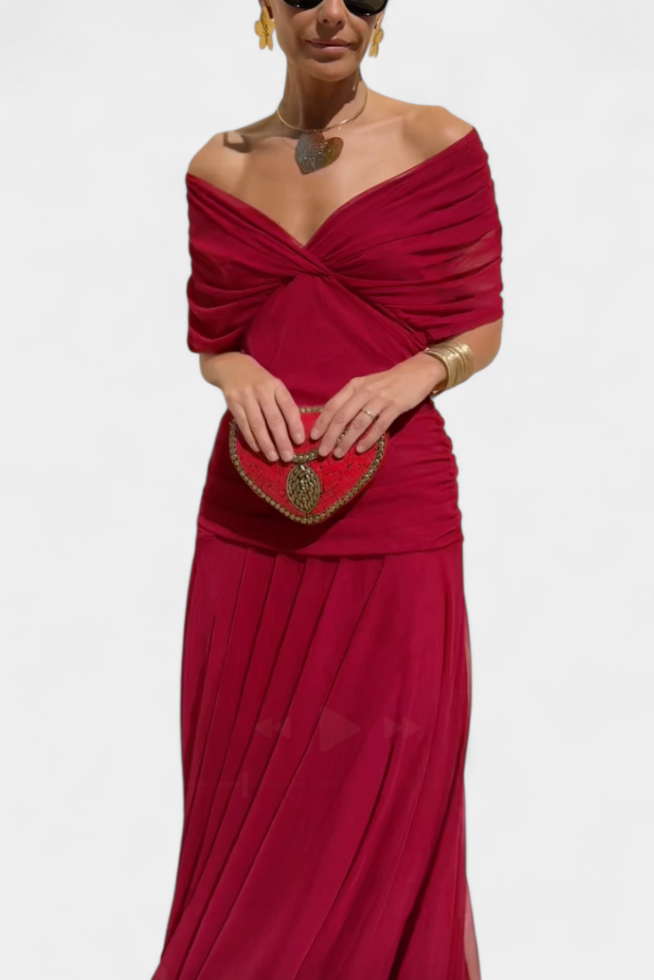 Alondra™ Robe longue fleurie avec col en V