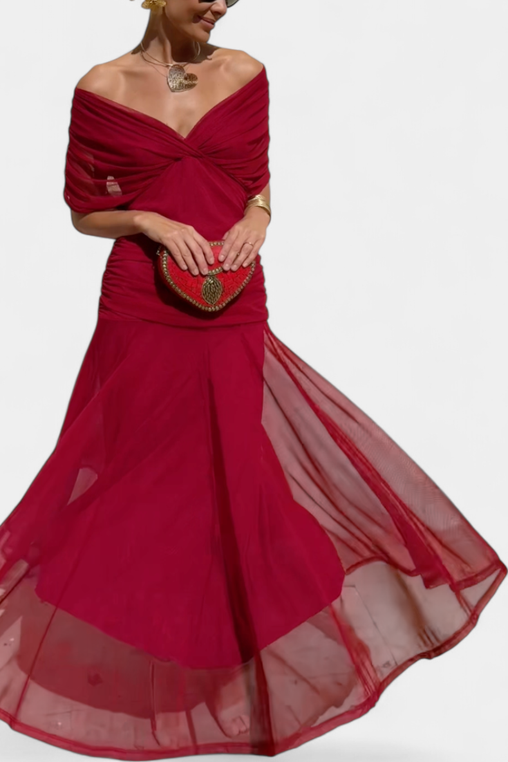 Alondra™ Robe longue fleurie avec col en V