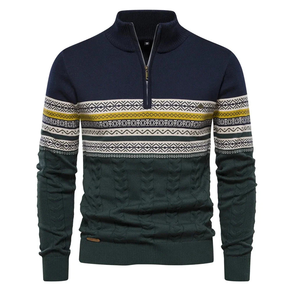 Henry™ - Pull demi-fermeture éclair Fair Isle stylé