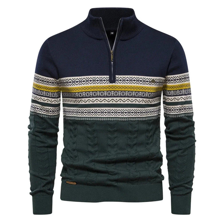 Henry™ - Pull demi-fermeture éclair Fair Isle stylé