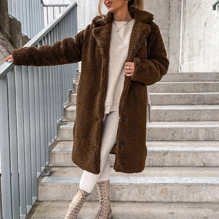 Quinn | Manteau décontracté en polaire sherpa, chaleur premium et design polyvalent
