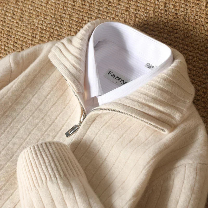 Owen™ - Cardigan d'affaires confortable en laine mérinos