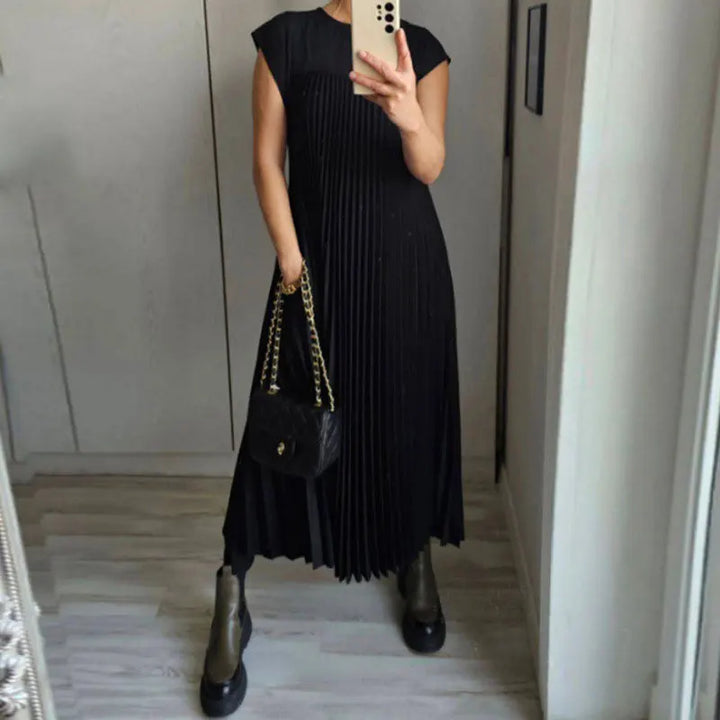 Tamara | Robe maxi plissée élégante