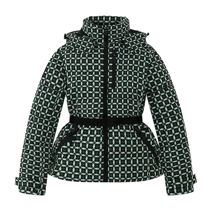 Fiorella | Slim Hooded Padded Parka with High-Waist Belt and Windproof Design