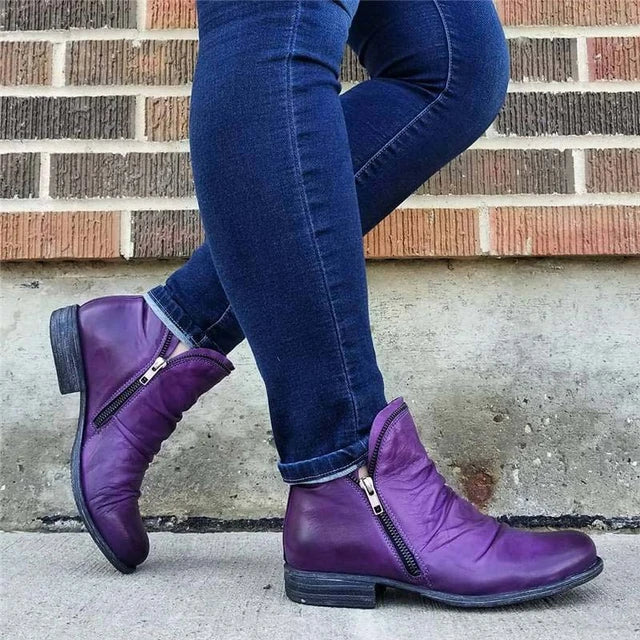 Bottines zippées pour femmes