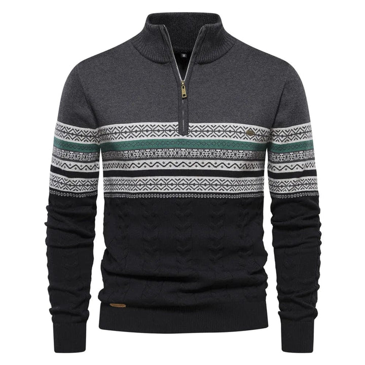Pull zippé Lennox Fair Isle