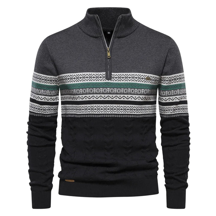 Henry™ - Pull demi-fermeture éclair Fair Isle stylé