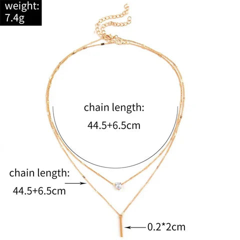 Ensemble de collier vintage avec pendentif doré