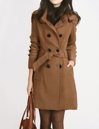 Ada | Timeless Women's Trench Coat with Double-Breasted Front and Belted Waist