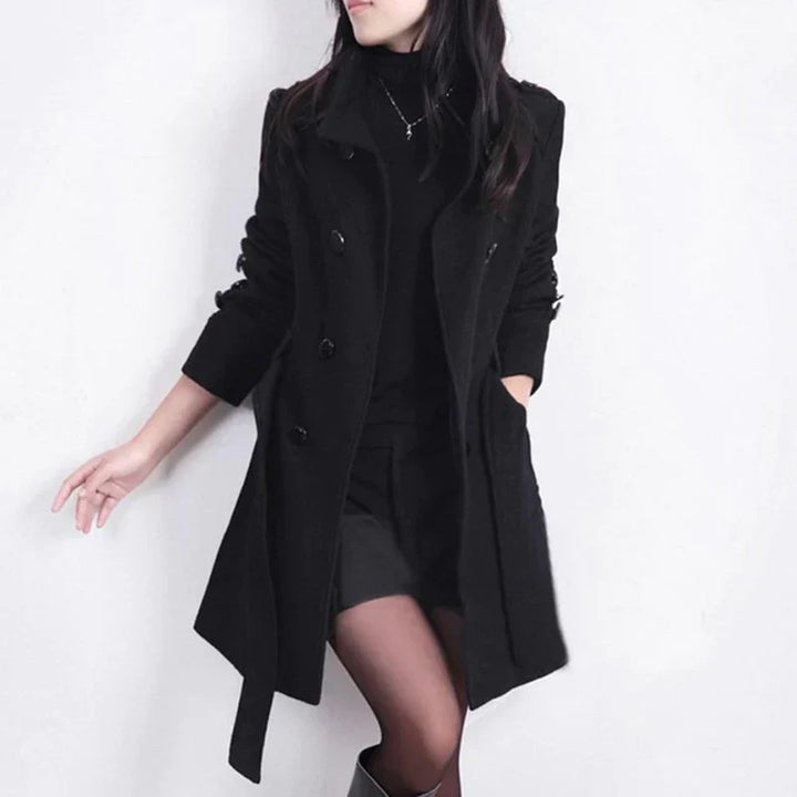 Ada | Timeless Women's Trench Coat with Double-Breasted Front and Belted Waist