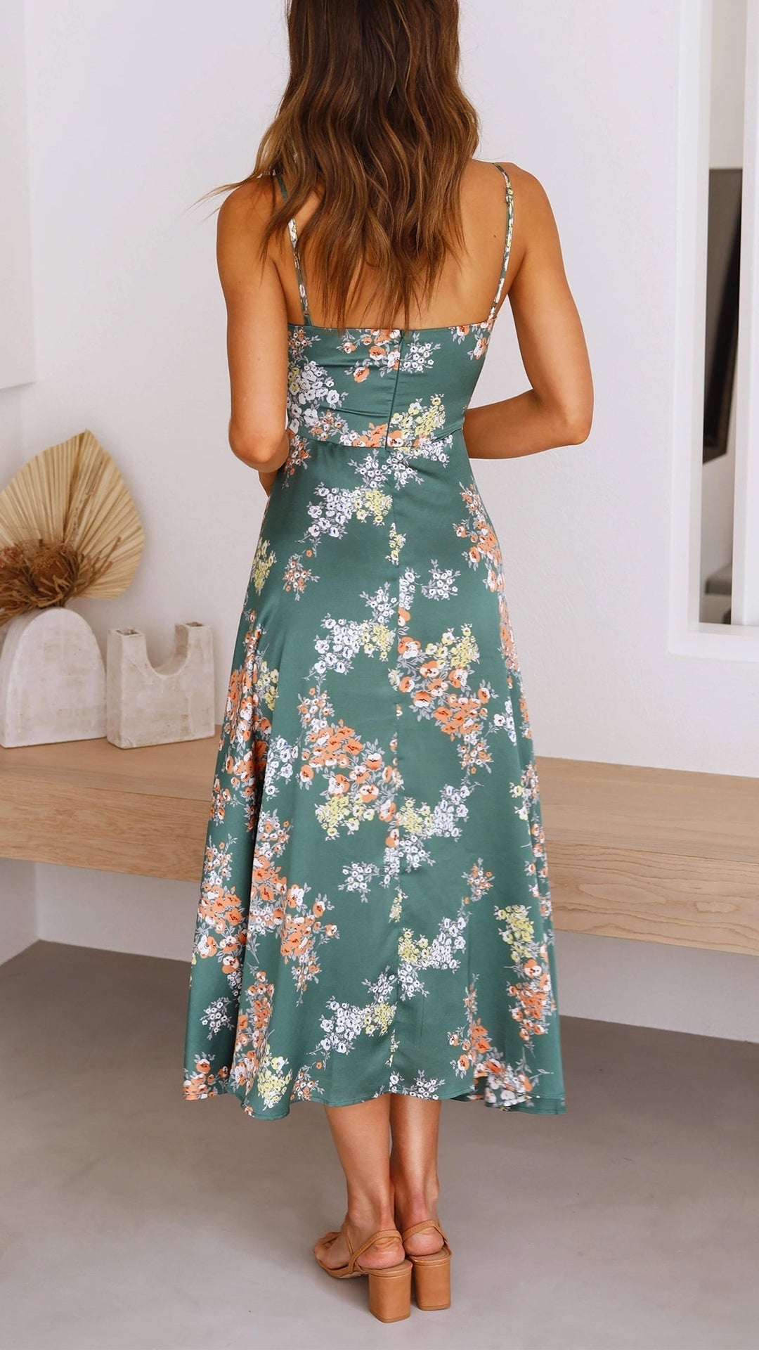 ROBE FLORALE EN SATIN