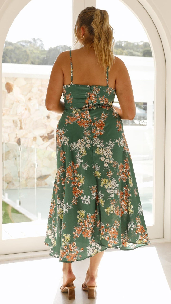 ROBE FLORALE EN SATIN