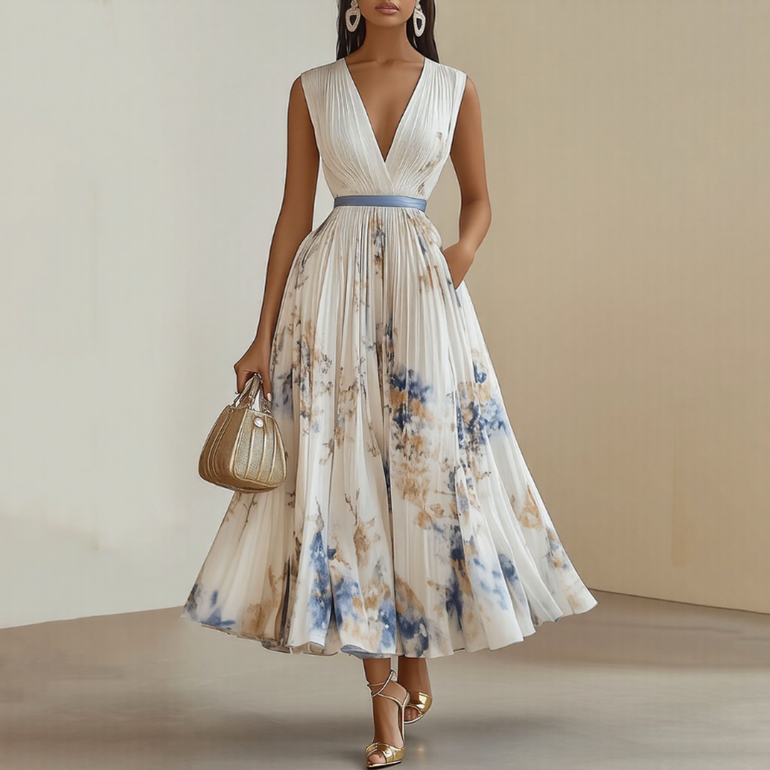 Elara | Robe avec col en V doux