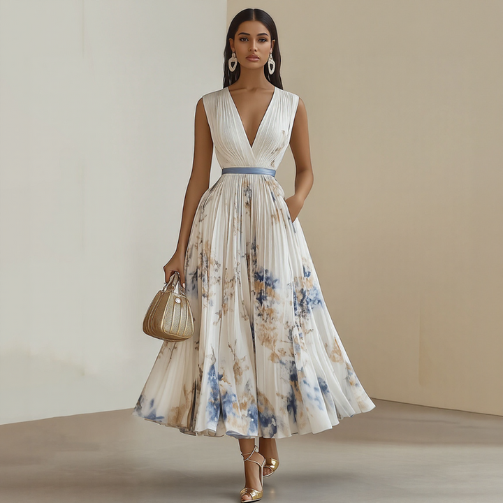 Elara | Robe avec col en V doux