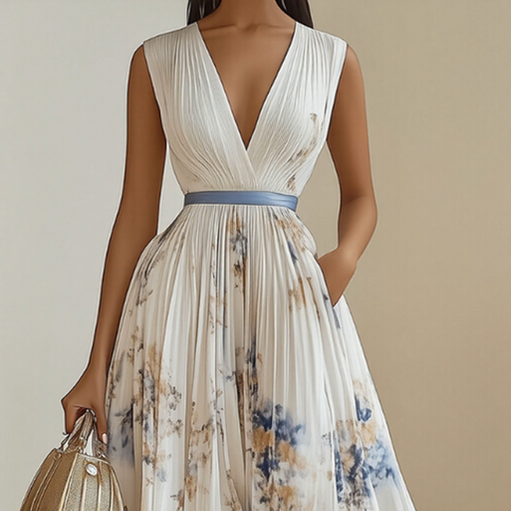 Elara | Robe avec col en V doux