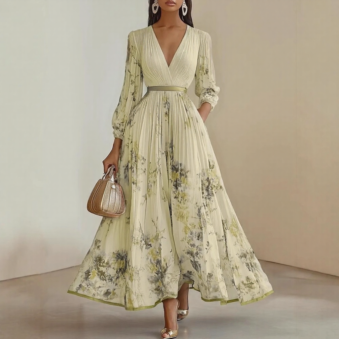 Elara | Robe avec col en V doux