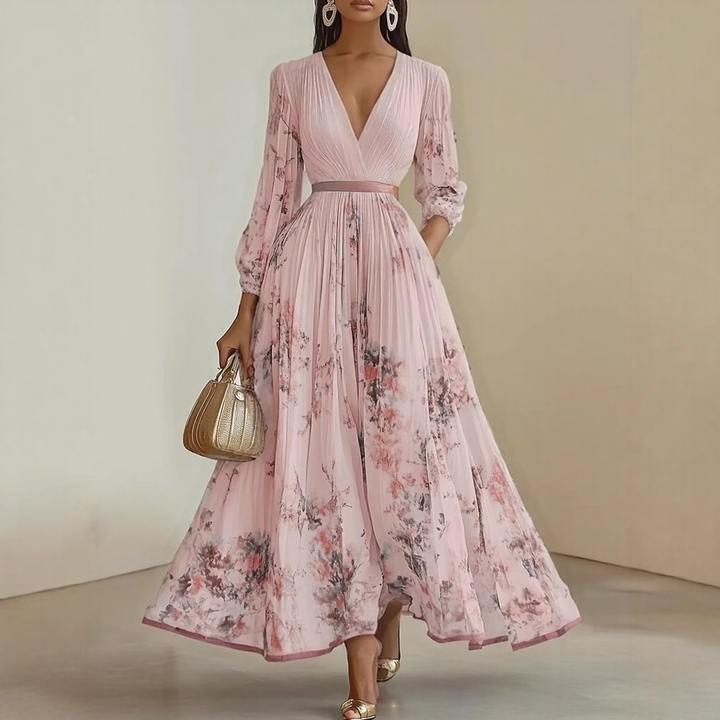 Elara | Robe avec col en V doux