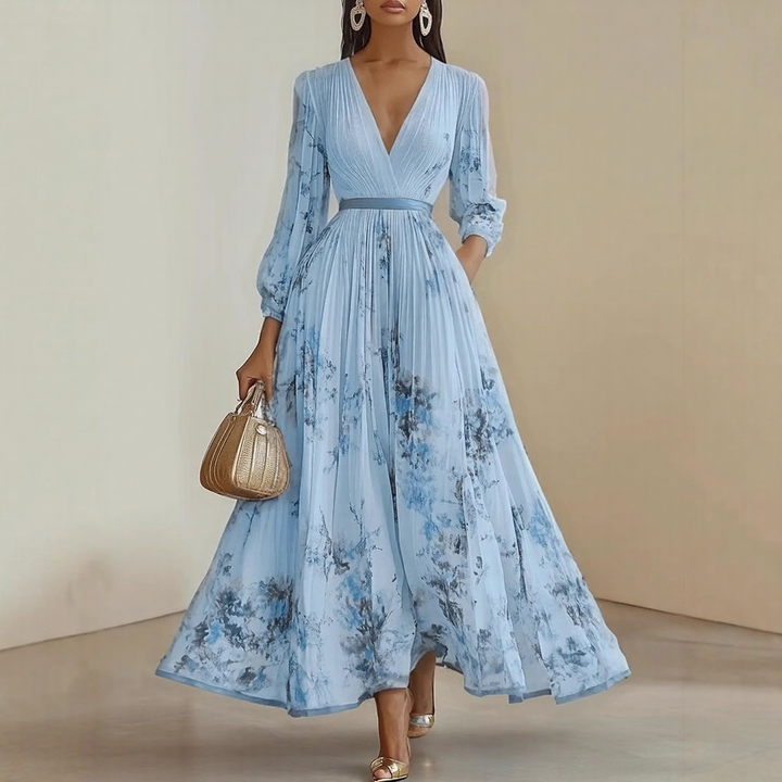 Elara | Robe avec col en V doux