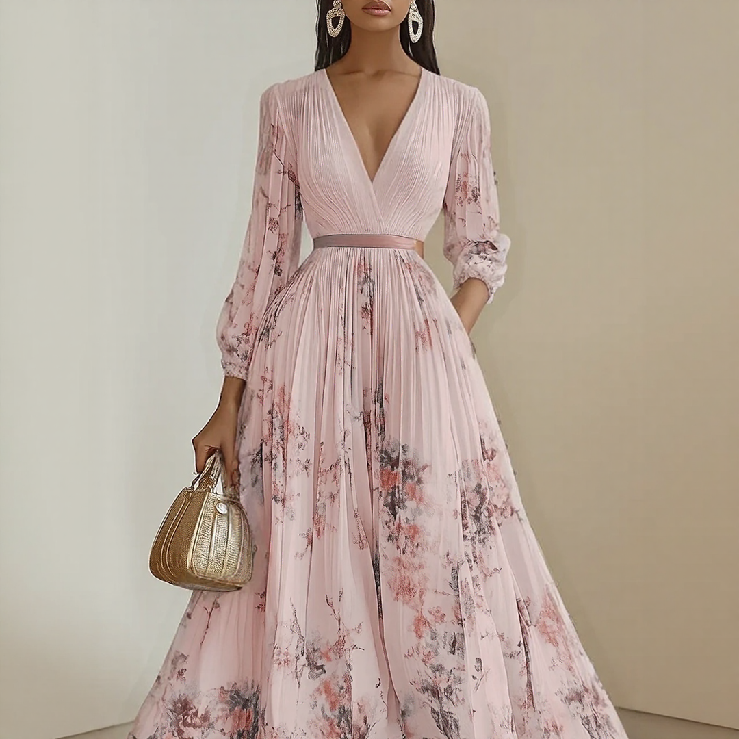 Elara | Robe avec col en V doux