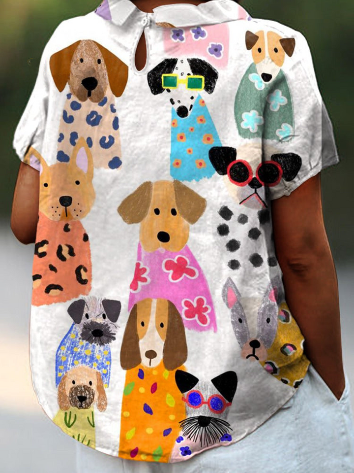Tilly | Chemise à imprimé chien