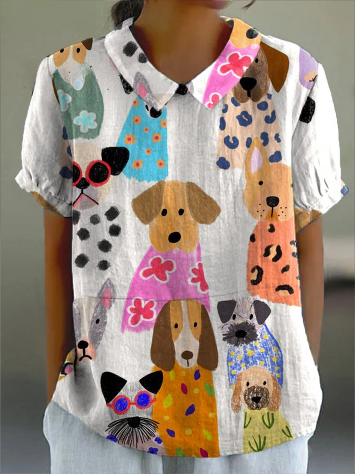 Tilly | Chemise à imprimé chien