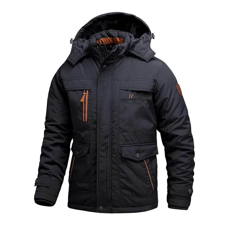 Clay | Hardy Men’s Insulated Waterproof Jacket with Detachable Hood