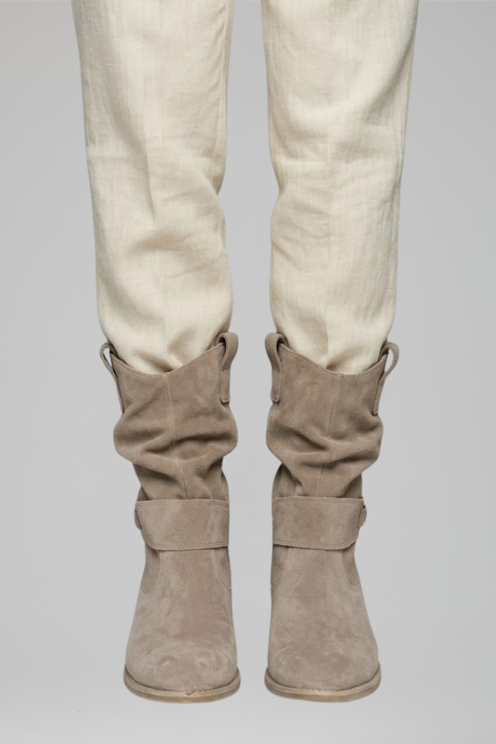 Marigold | Relaxed Women's Mid-Calf Boots with Side Zipper and Block Heel