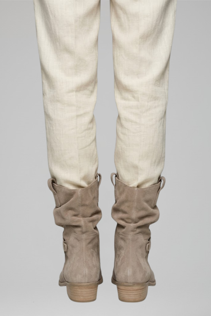 Marigold | Relaxed Women's Mid-Calf Boots with Side Zipper and Block Heel