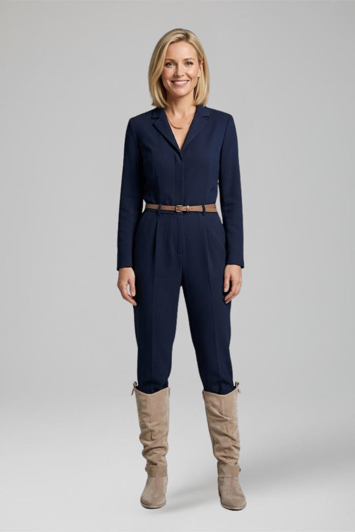 Bridget | Effortless Women's Knee-High Boots with Side Zipper and Block Heel
