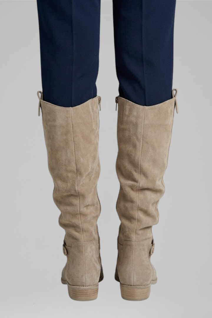 Bridget | Effortless Women's Knee-High Boots with Side Zipper and Block Heel