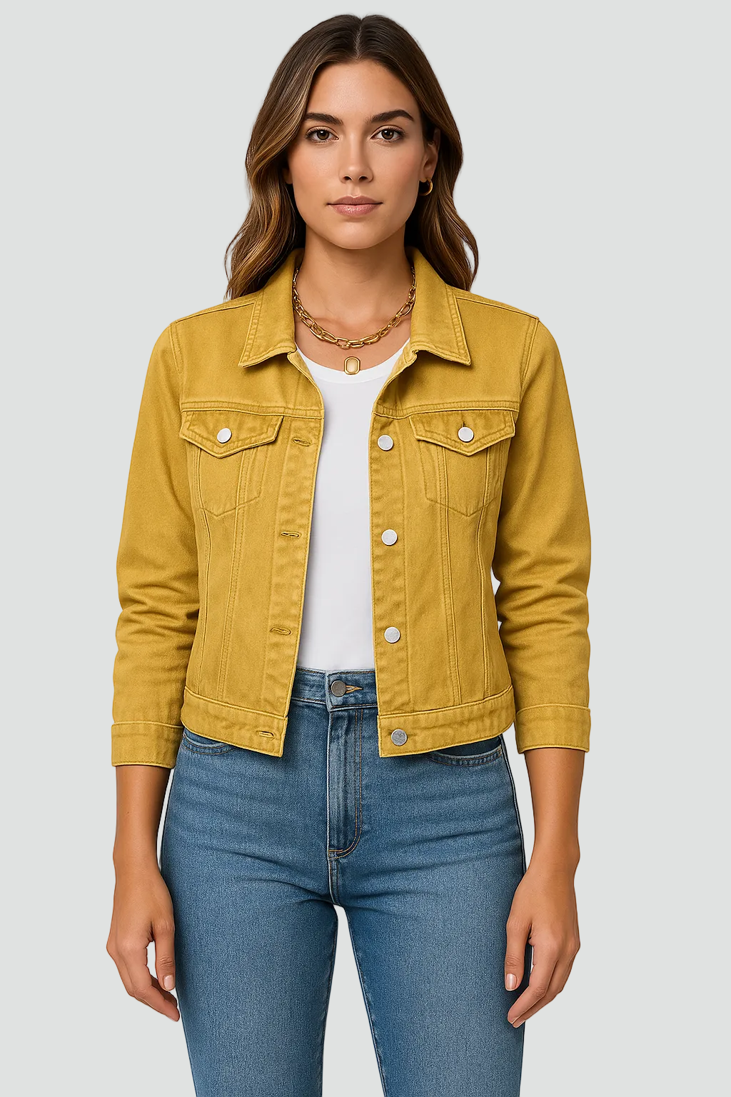 Robyn | Classic Denim Jacket with Button Closure and Practical Pockets