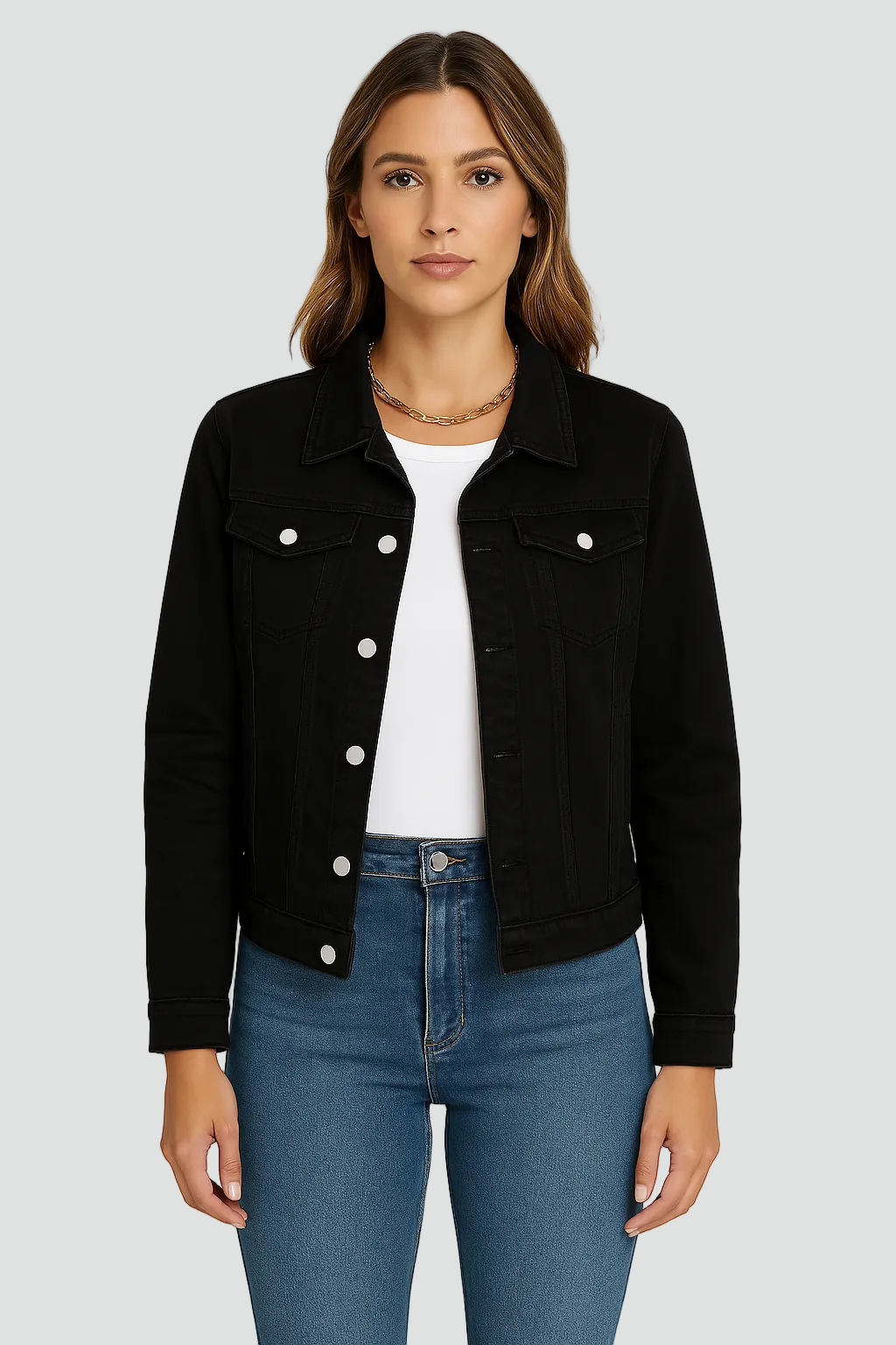 Robyn | Classic Denim Jacket with Button Closure and Practical Pockets