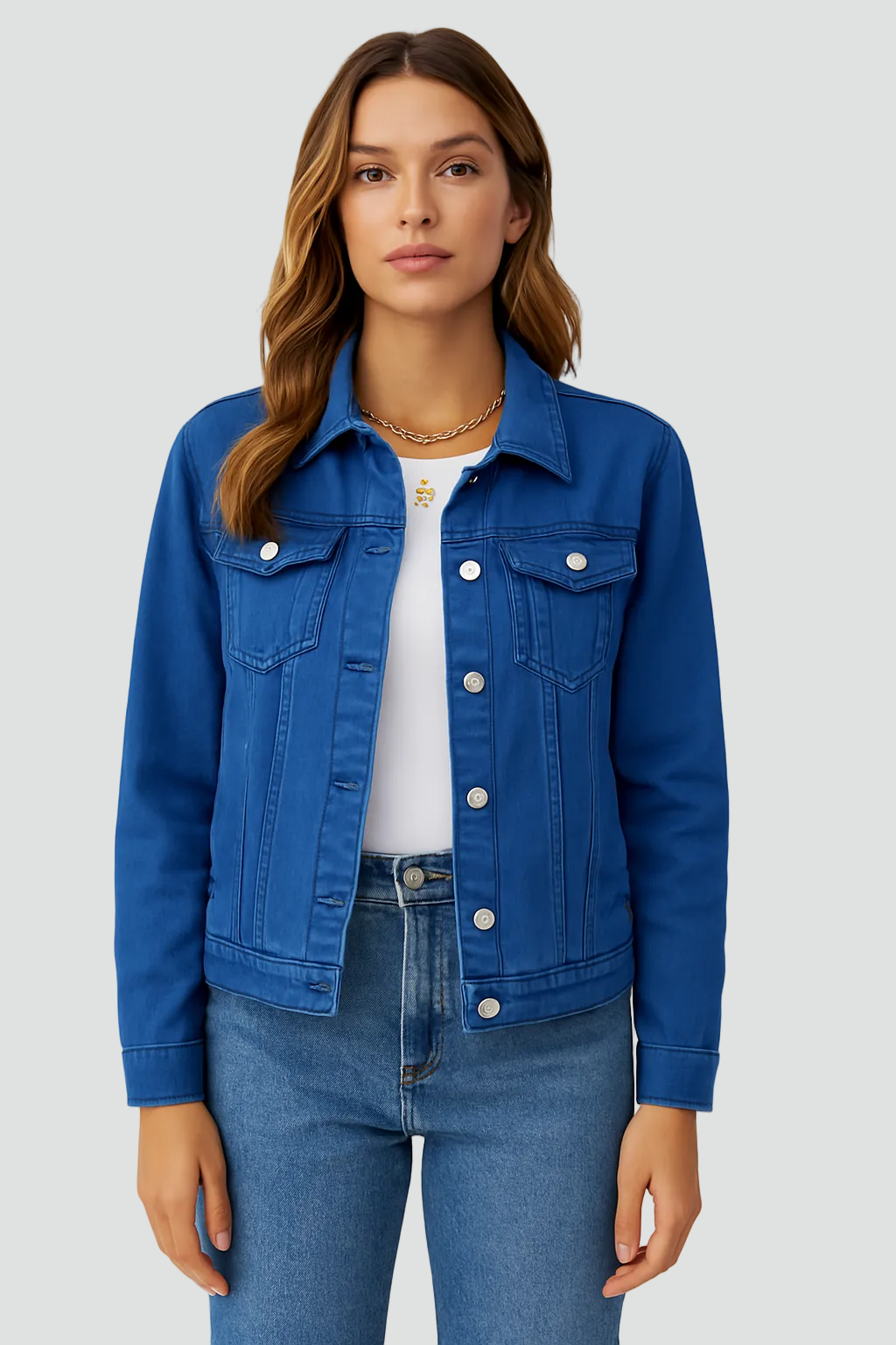 Robyn | Classic Denim Jacket with Button Closure and Practical Pockets