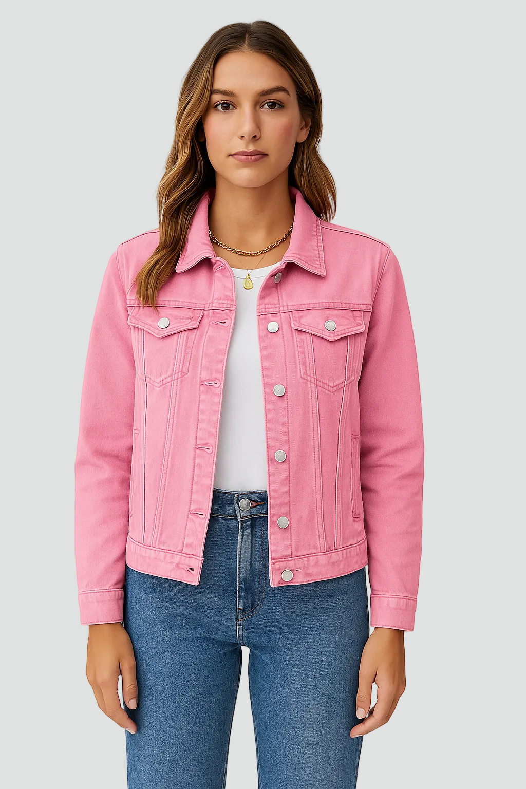 Robyn | Classic Denim Jacket with Button Closure and Practical Pockets