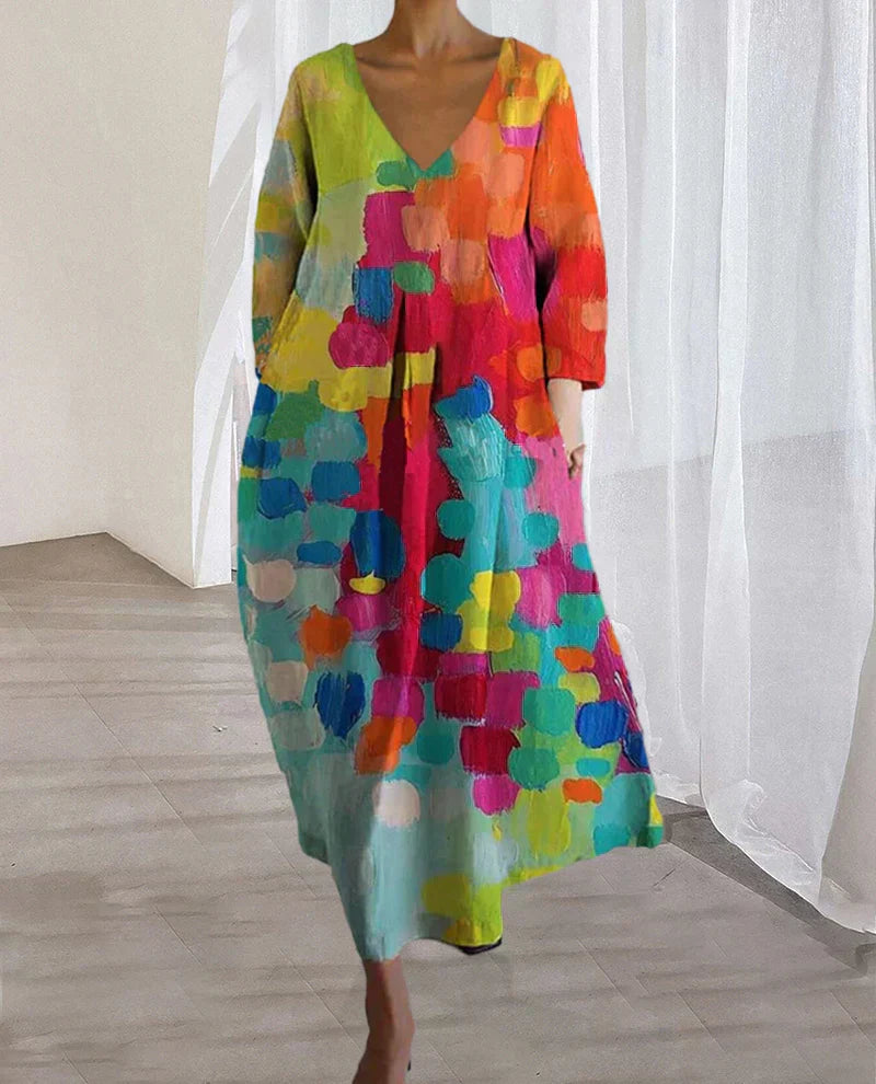Sandra | Robe imprimée colorée pour femmes