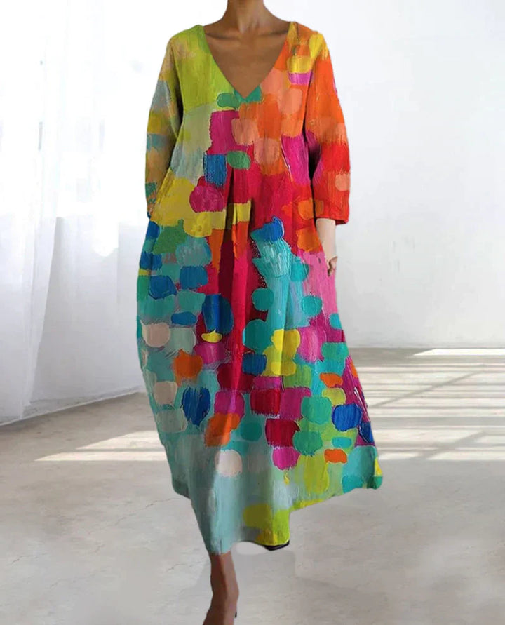 Sandra | Robe imprimée colorée pour femmes