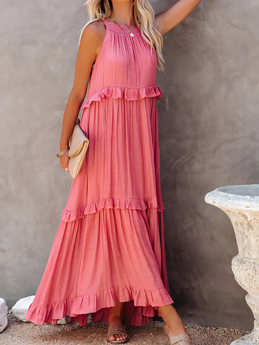 Elsie - Robe maxi à volants