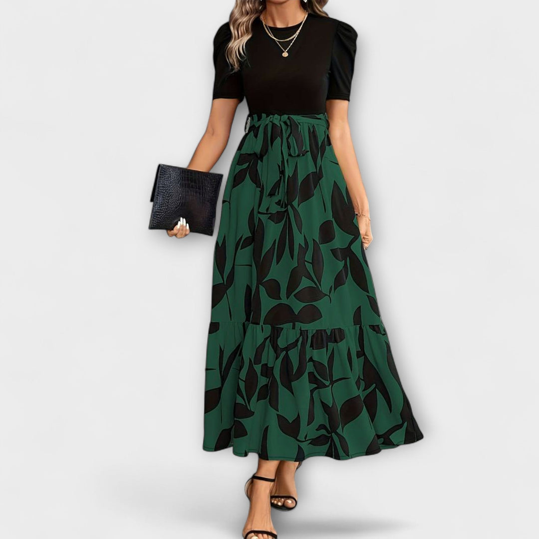 Luna - Robe d'été à motif floral et col rond